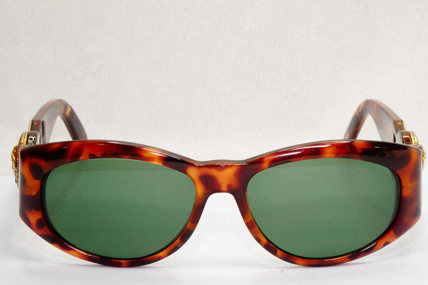 Gianni Versace Sunglasses 1996 Vintage Brown Gold MOD 424/M CO 869 Biggie 130224