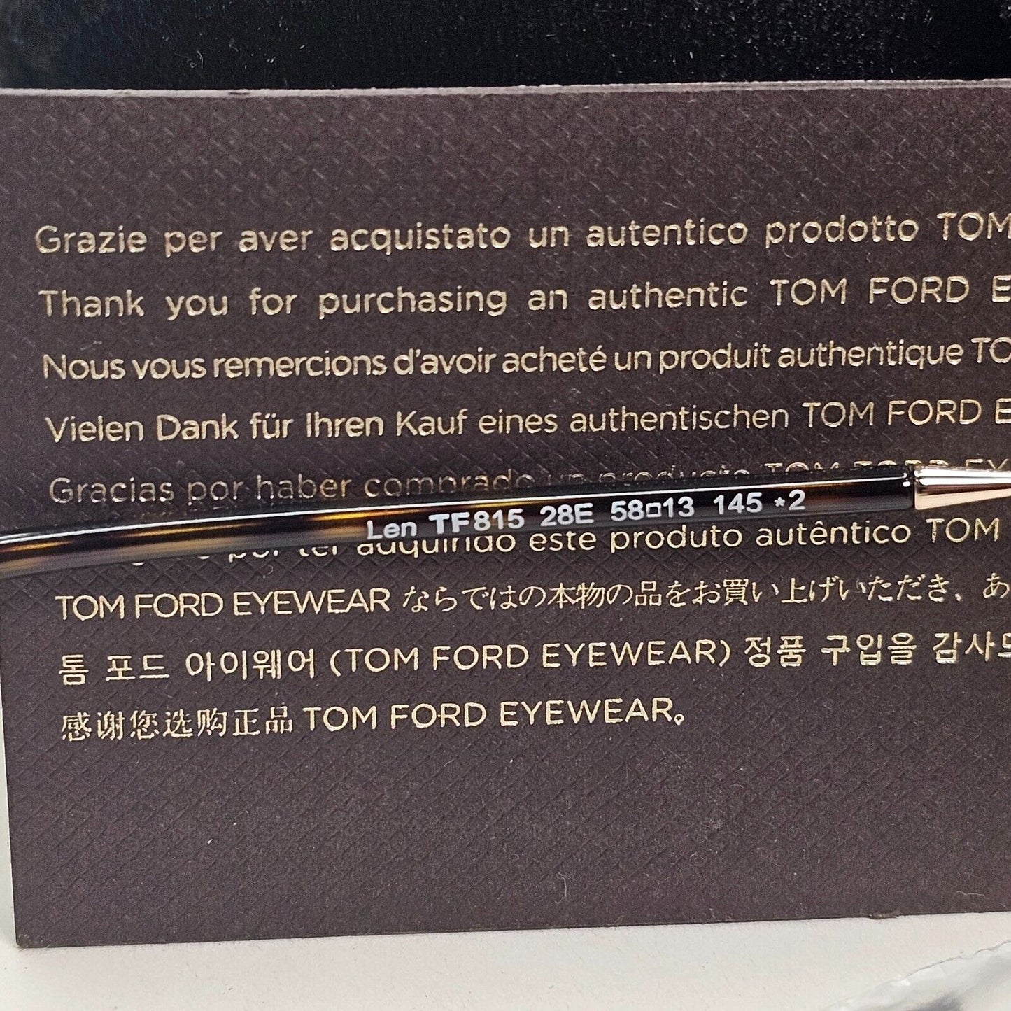 Tom Ford Sunglasses Len Gold Brown Navigator Pilot Metal FT0815 TF 815 28E 58mm