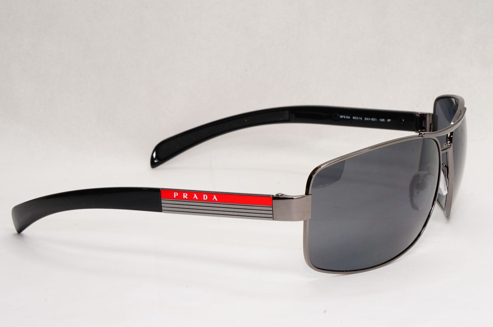 Prada Sunglasses Polarised Navigator Gunmetal Black PS54IS SPS 54I 5AV-5Z1 [a]