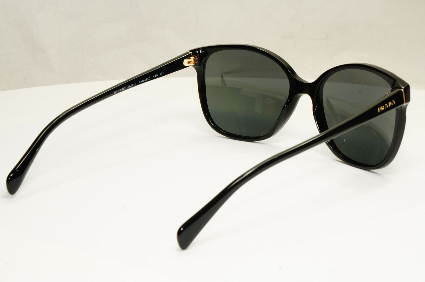 Prada Black Gold Sunglasses Square Designer Luxury Womens PR01OS SPR 01O 1AB-1A1