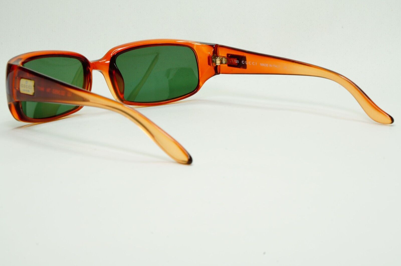 Gucci Sunglasses 1999 Vintage Brown Honey Green Rectangle GG 2455/S T8V 131024