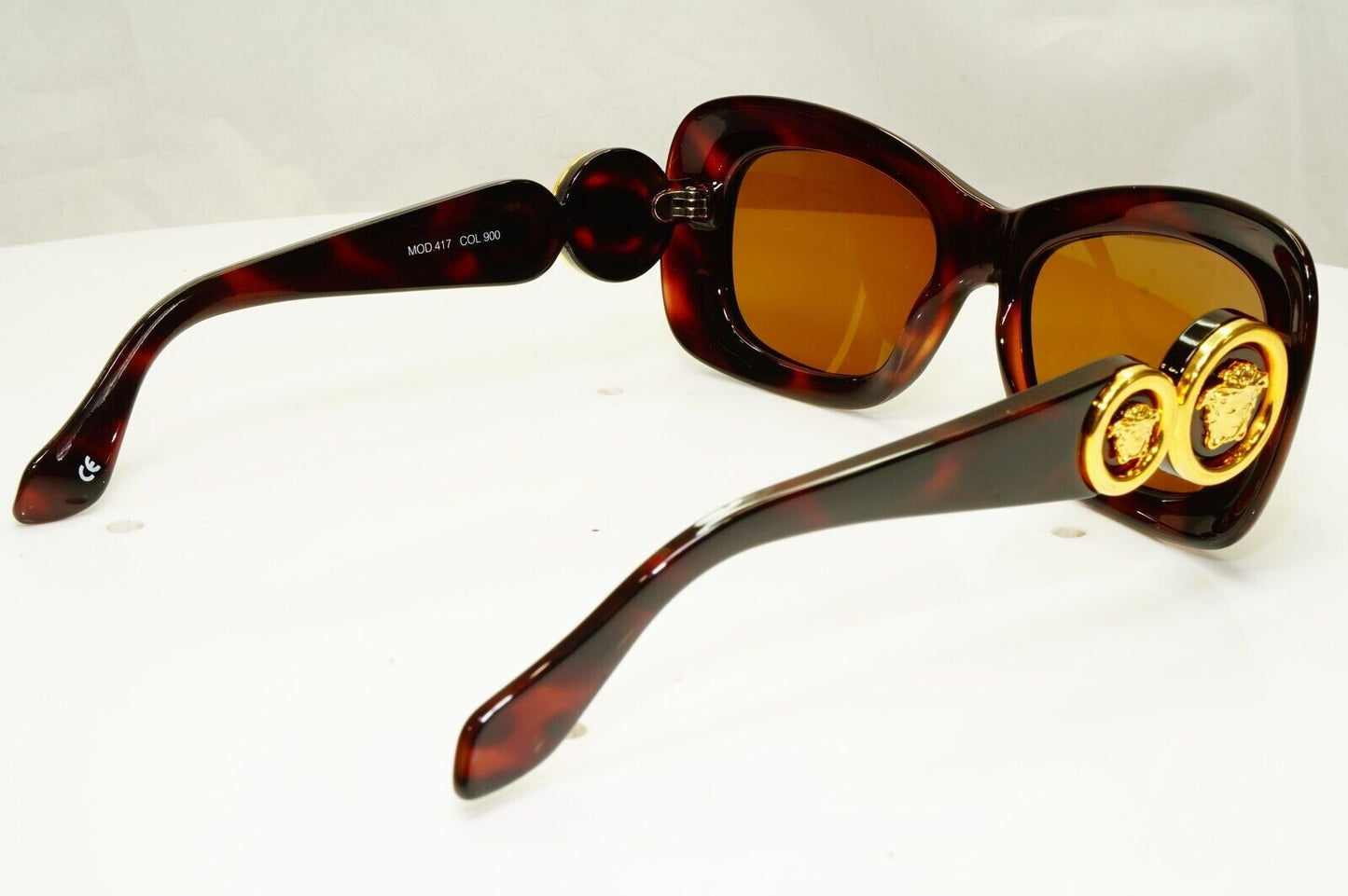 Gianni Versace 1996 Womens Vintage Gold Medusa Sunglasses MOD 417 COL 900