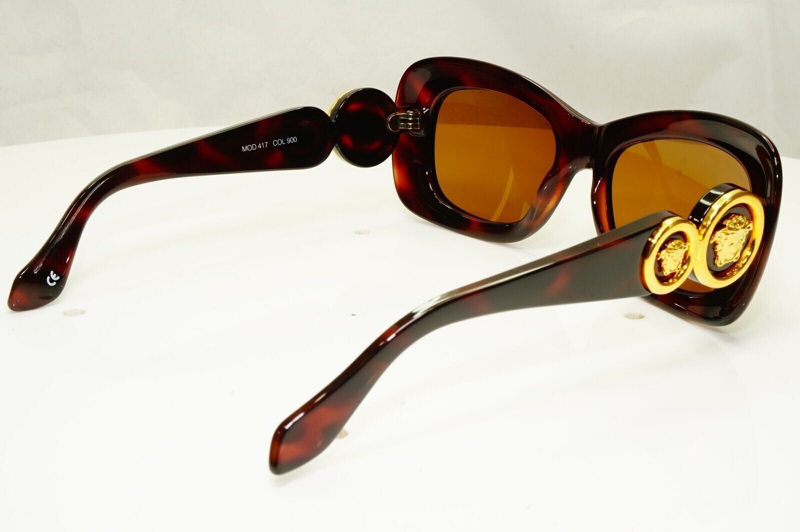 Gianni Versace 1996 Womens Vintage Gold Medusa Sunglasses MOD 417 COL 900