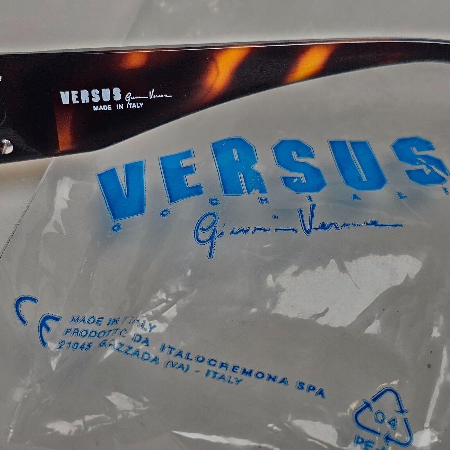 Versus Sunglasses 1996 by Gianni Versace Vintage Gold Lion Brown MOD E07 COL 649