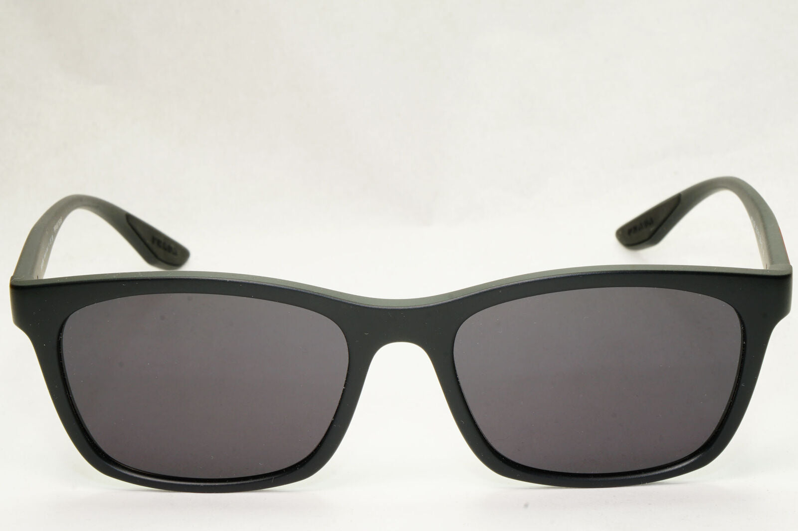 Prada Sunglasses Black Square Rubber Mens PS02NV VPS 02N DG0-1O1 55mm 290923