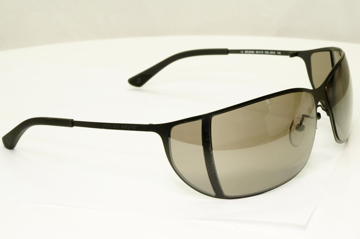 Police Sunglasses Side Window Black Brown Wrap Designer Mens SPL 533G COL 531X