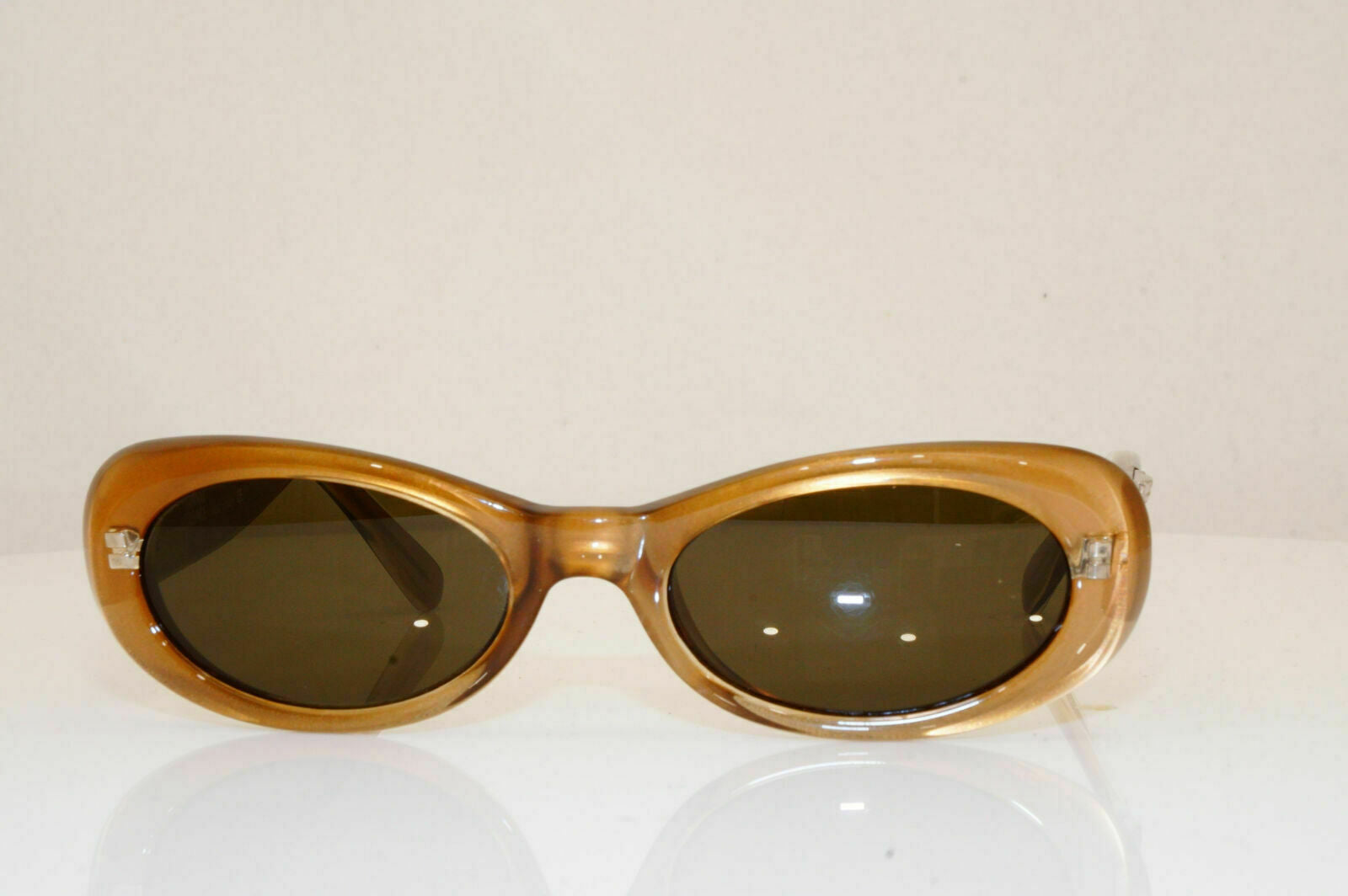 Gianni Versace 1996 Vintage Medusa Split Coin Sunglasses Brown MOD 248 COL 327