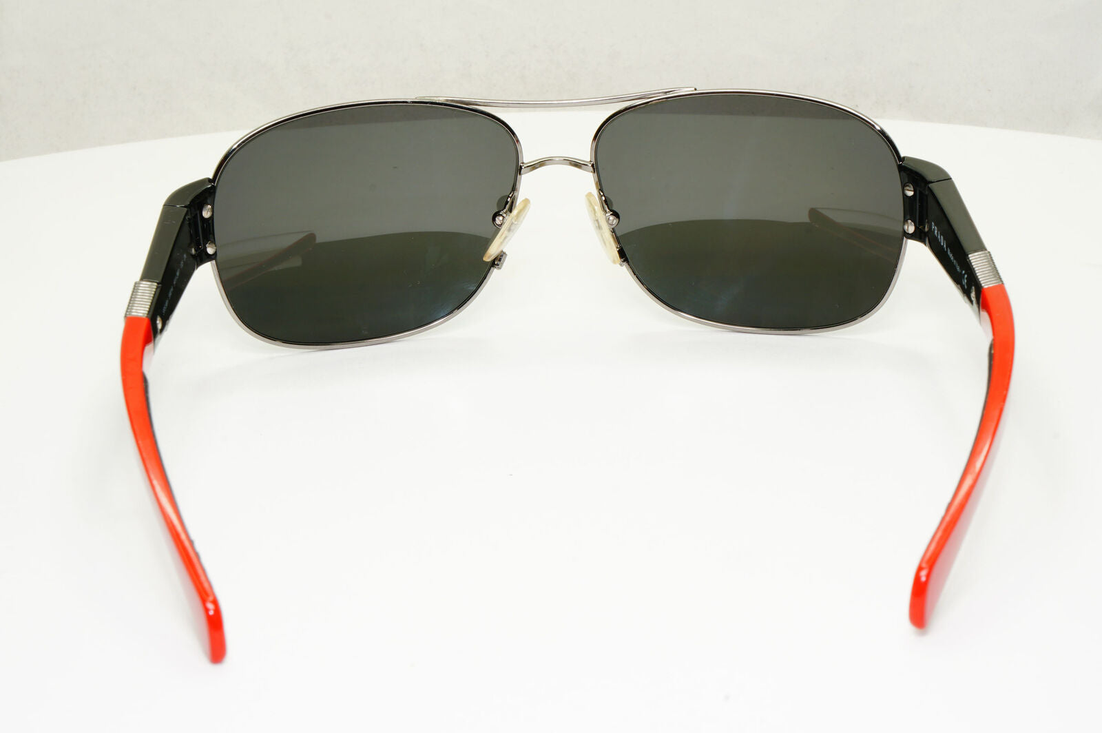Prada 2006 Sunglasses Vintage Pilot Black Red PS56HS SPS 56H 5AV-3M1 290323