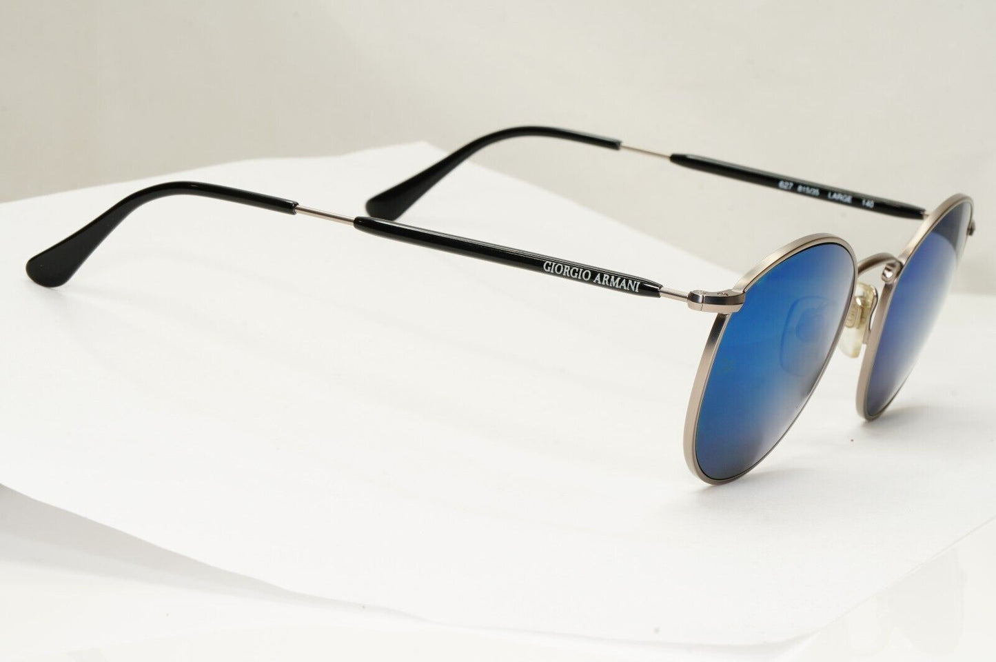 Giorgio Armani 1997 Vintage Sunglasses Blue Mirror Glass Silver 627 815/35 51mm