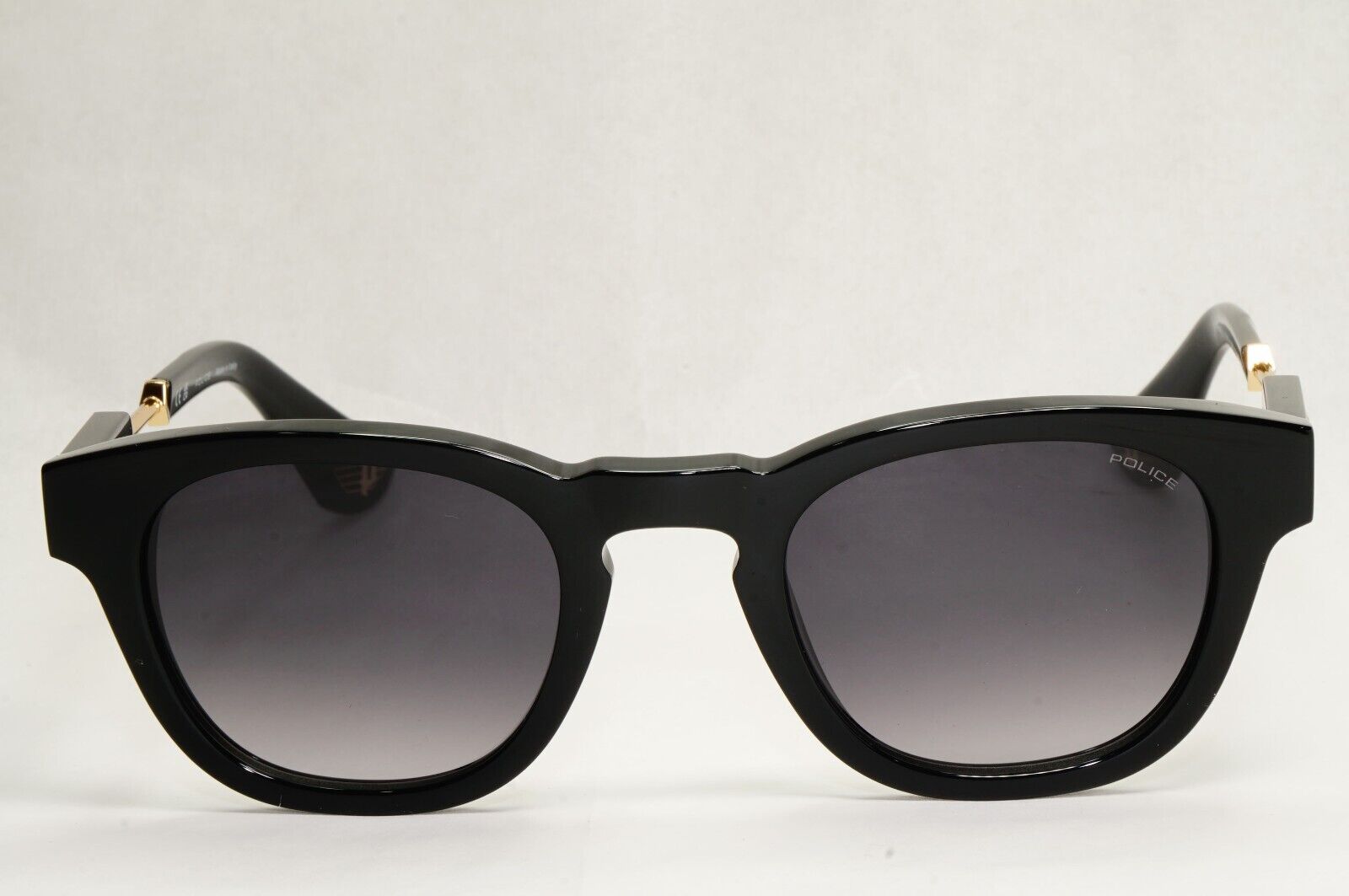 Police Sunglasses Black Gold Grey Gradient Thick Rim SPL F70 Prince 1 COL 0700