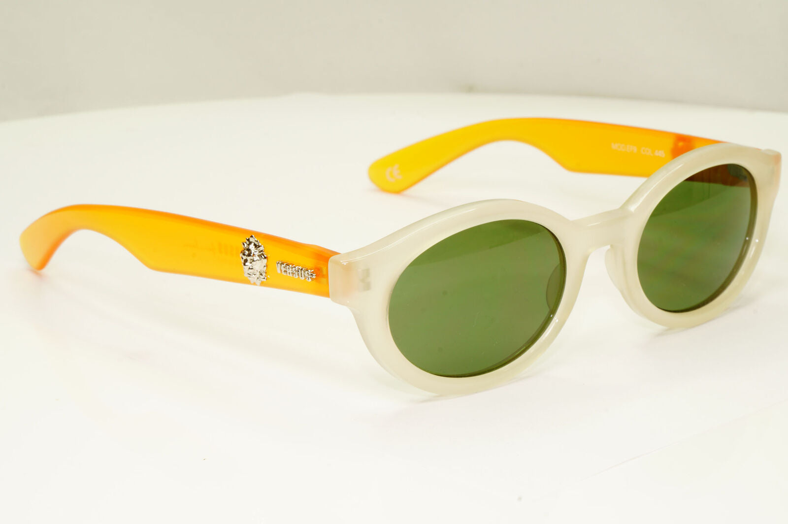 Versus 1995 Vintage Orange White Lion Sunglasses Gianni Versace MOD EF9 COL 445