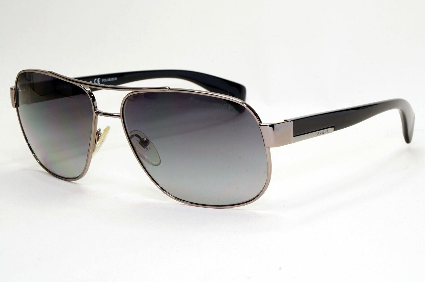 Prada Sunglasses Polarised Gunmetal Black Grey PR52PS SPR 52P 5AV-5W1 061024