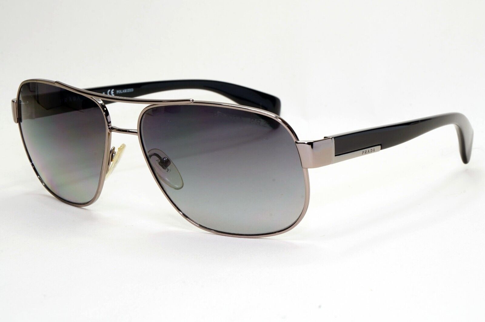 Prada Sunglasses Polarised Gunmetal Black Grey PR52PS SPR 52P 5AV-5W1 061024