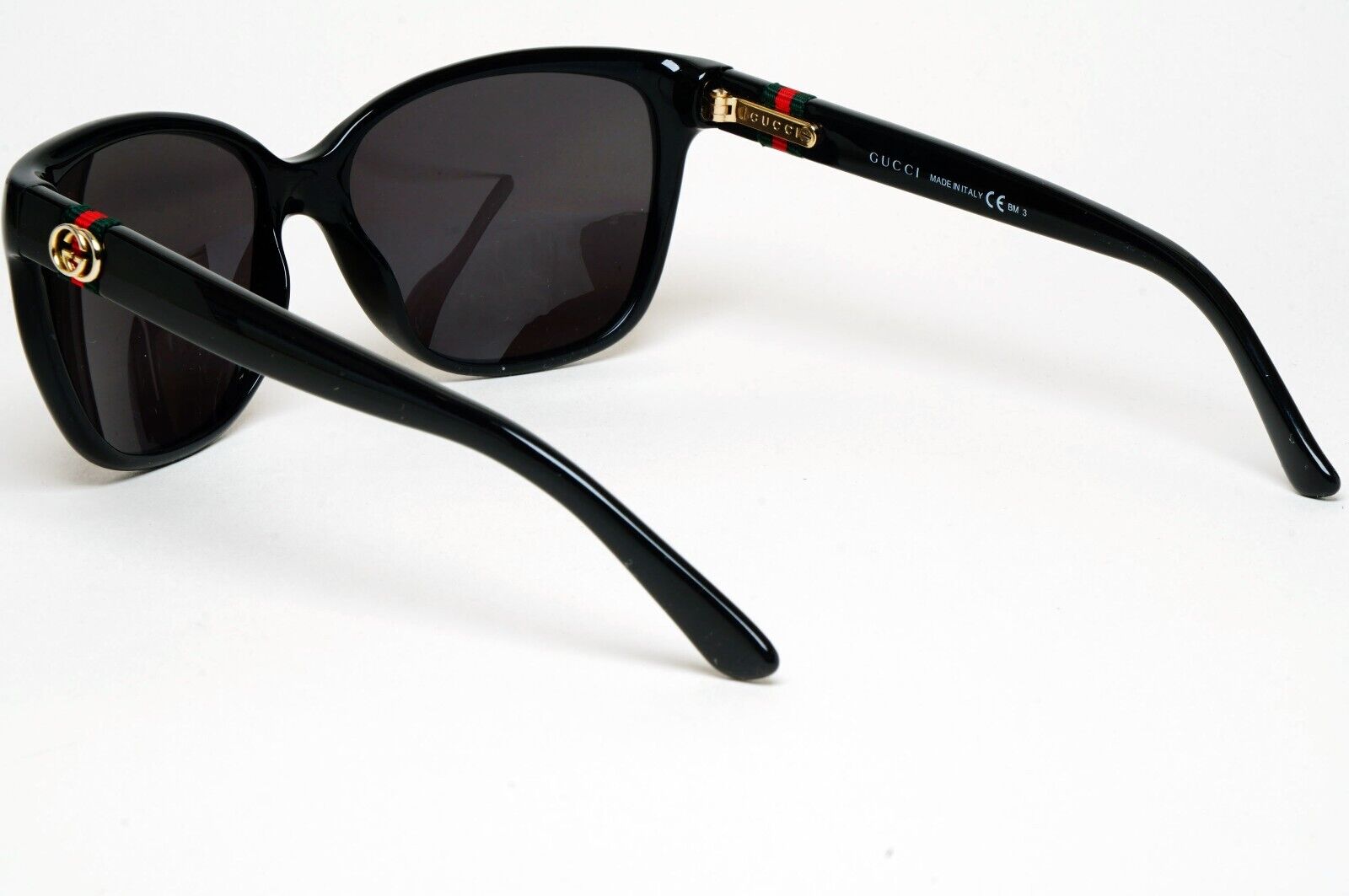 Gucci Sunglasses 2012 Vintage Ribbon Black Gold GG 3645/S D28WJ 56mm 220125