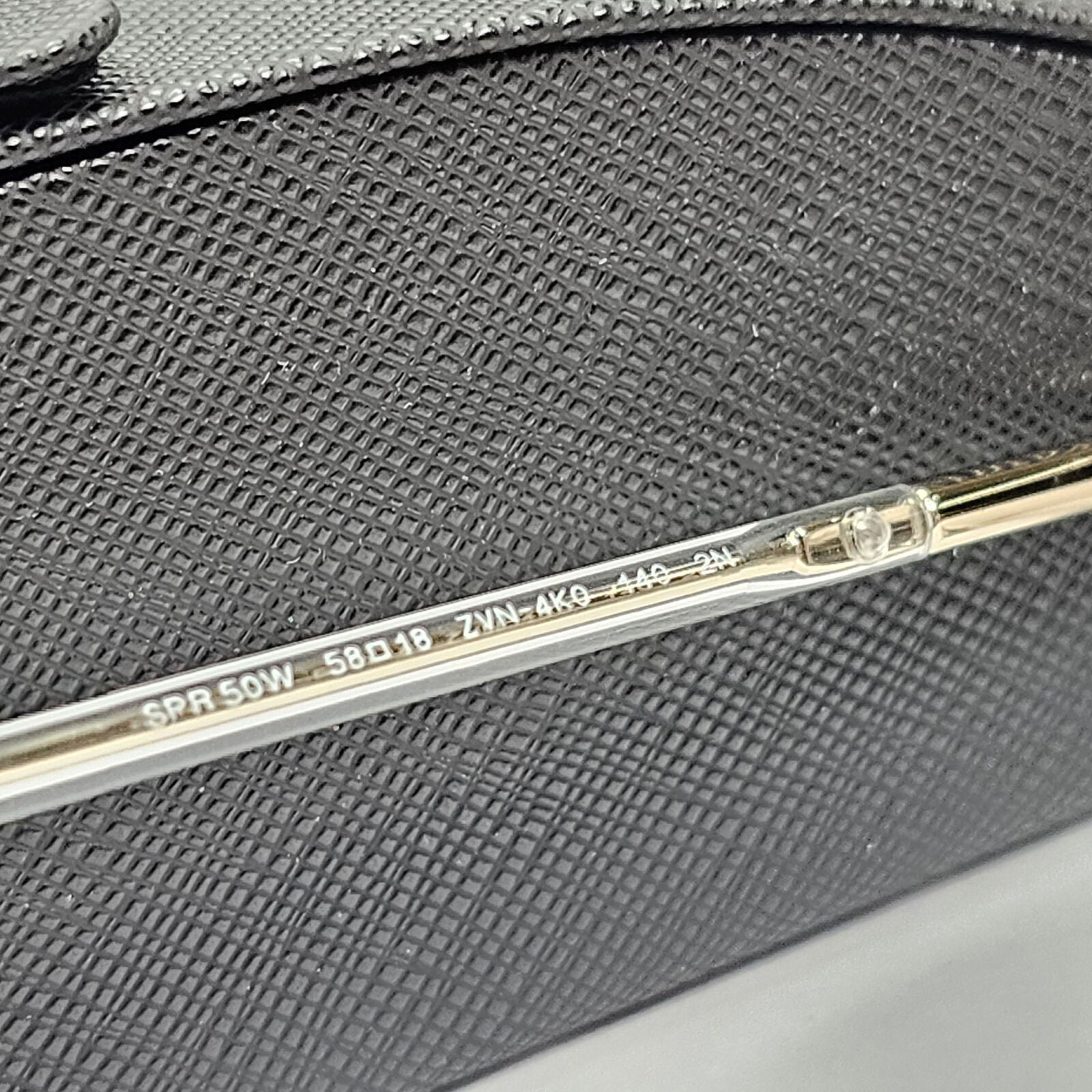 Prada Sunglasses Gold Grey Gradient Metal Square PR50WS SPR 50W ZVN-4K0 58mm