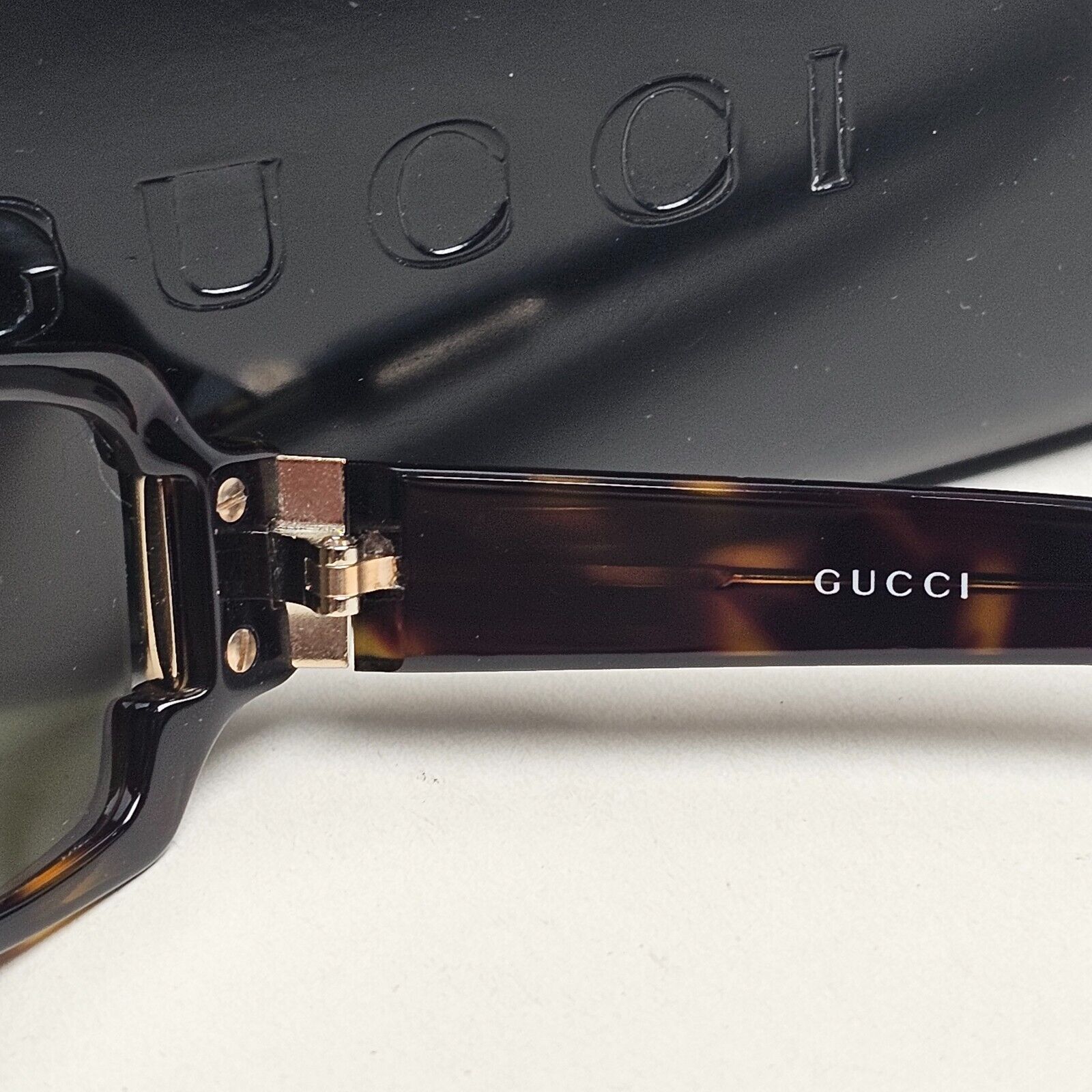 Gucci Sunglasses 1998 Vintage Brown Rectangle Small GG 2548/STRASS 086 180125