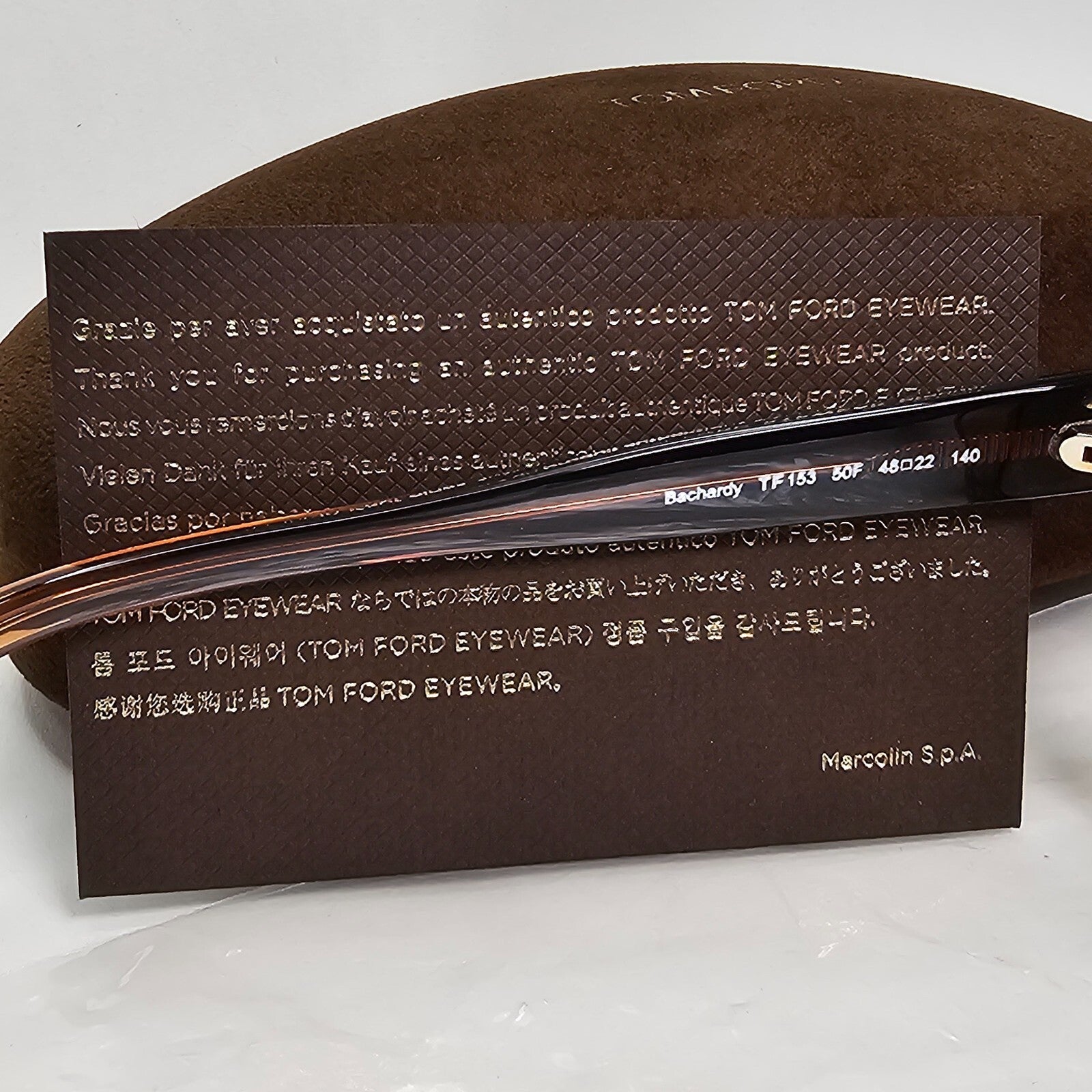 Tom Ford Sunglasses Bachardy Vintage 2009 Brown Honey Gradient TF 153 50F [A]