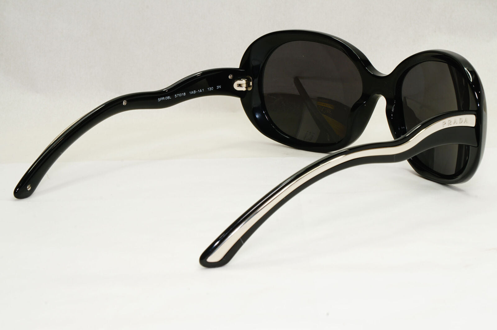 Prada Sunglasses 2010 Vintage Silver Wave Square PR08LS SPR 08L 1AB-1A1 060324