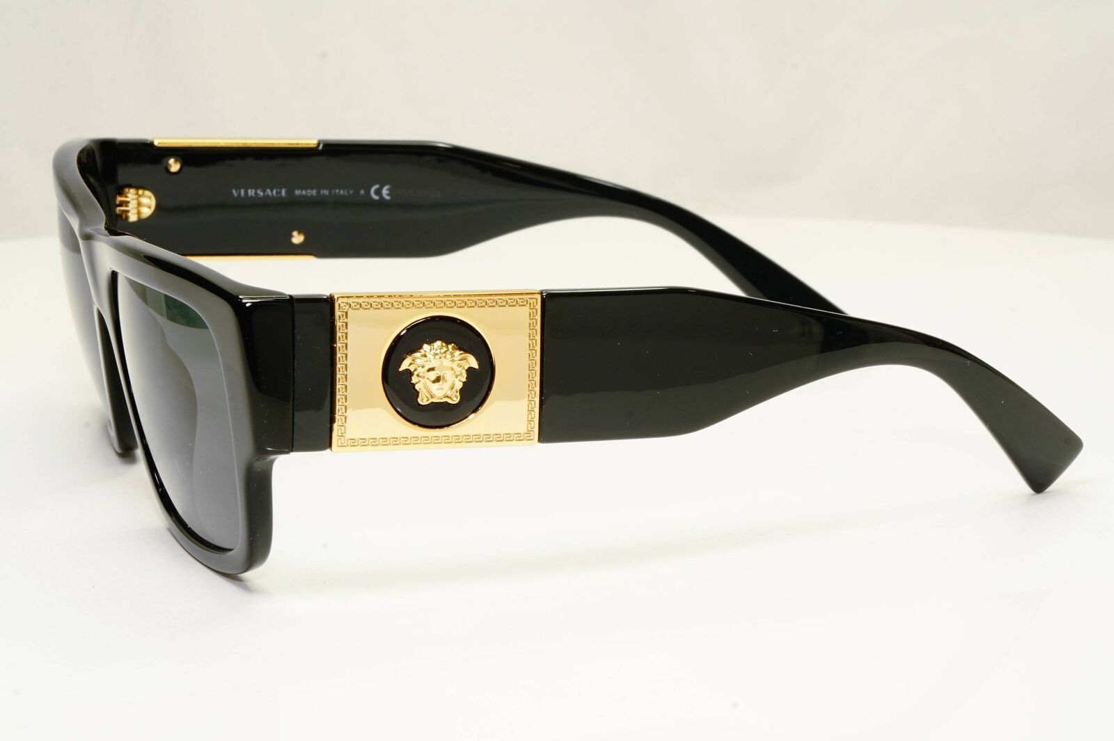 Versace Sunglasses Black Medusa Gold Square Biggie MOD VE 4406 GB1/87
