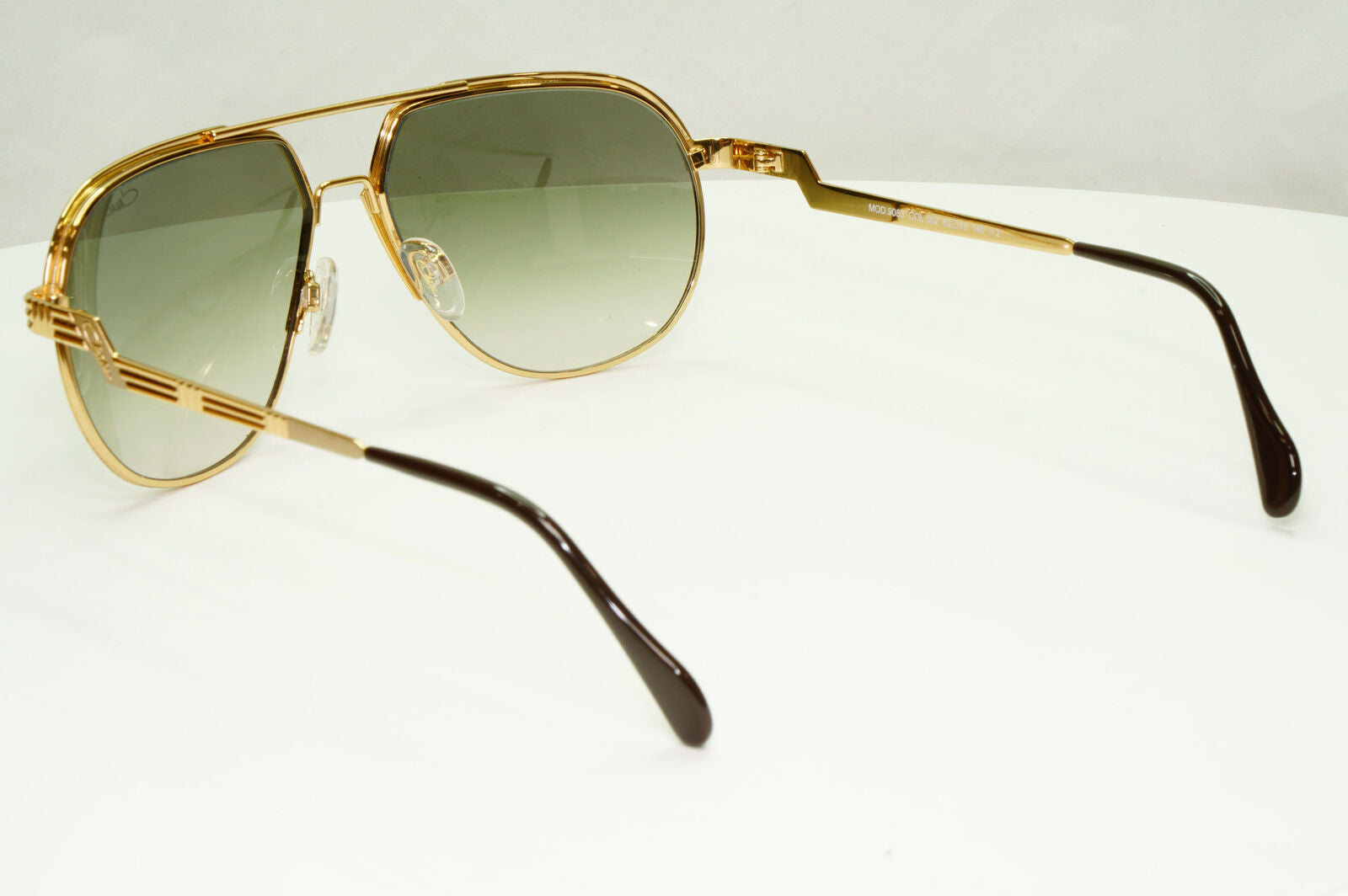 Cazal 24K Gold Plated Sunglasses Grey Gradient Smoke Mens Pilot MOD 9083 COL 002