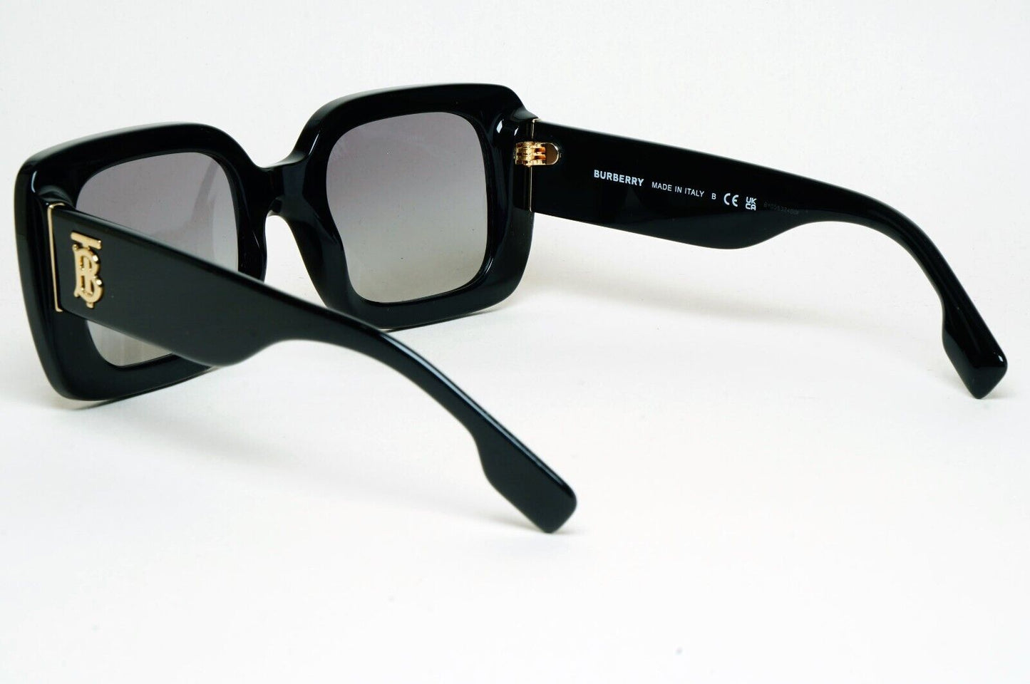 Burberry Sunglasses Delilah Black Gold Square Grey Gradient BE 4327 3001/11 51mm