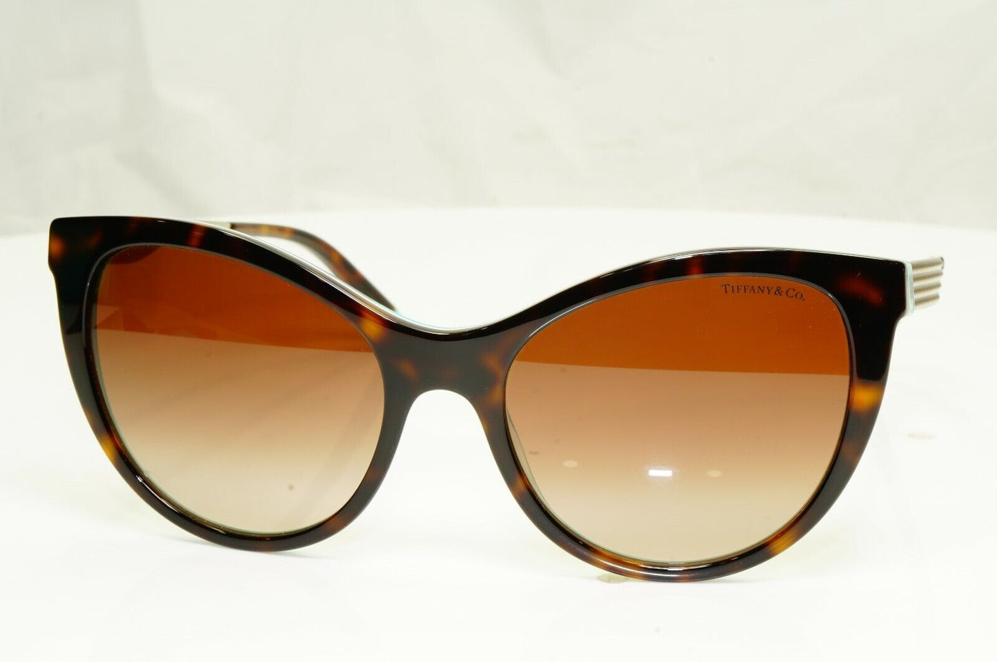 Tiffany & Co Gold Brown Tortoise Havana Sunglasses Diamond Point TF 4159 8275/3B