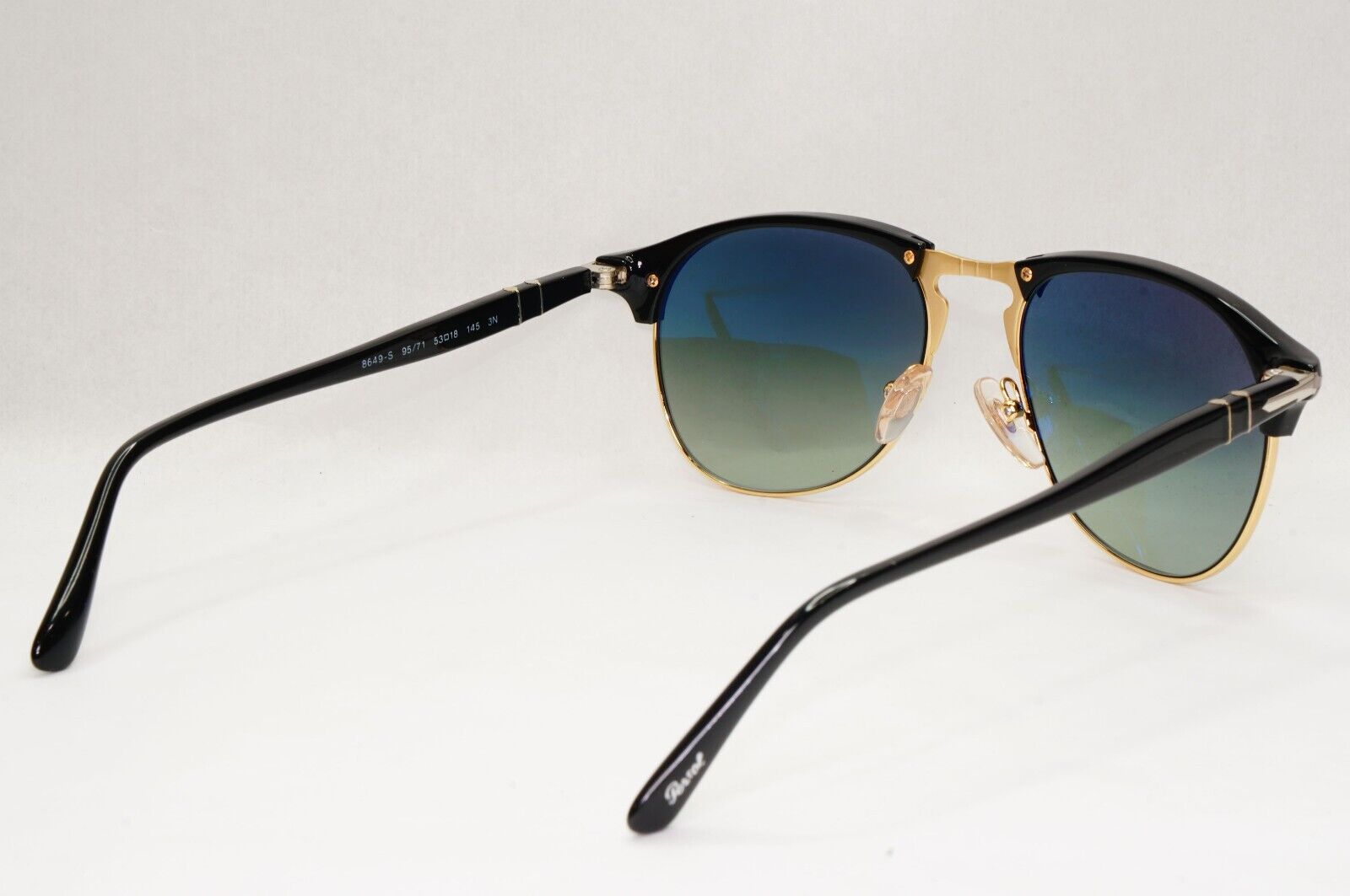 Persol Sunglasses 2015 Black Grey Gradient Pilot Vintage 8649-S 95/71 53mm