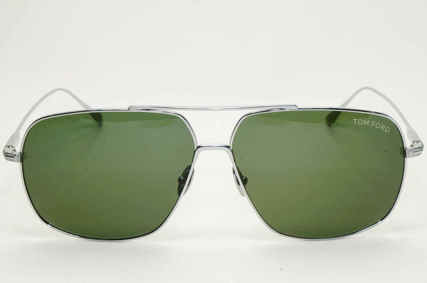 Tom Ford Sunglasses John-02 Titanium Silver Palladium Green FT0746 TF 746 16N