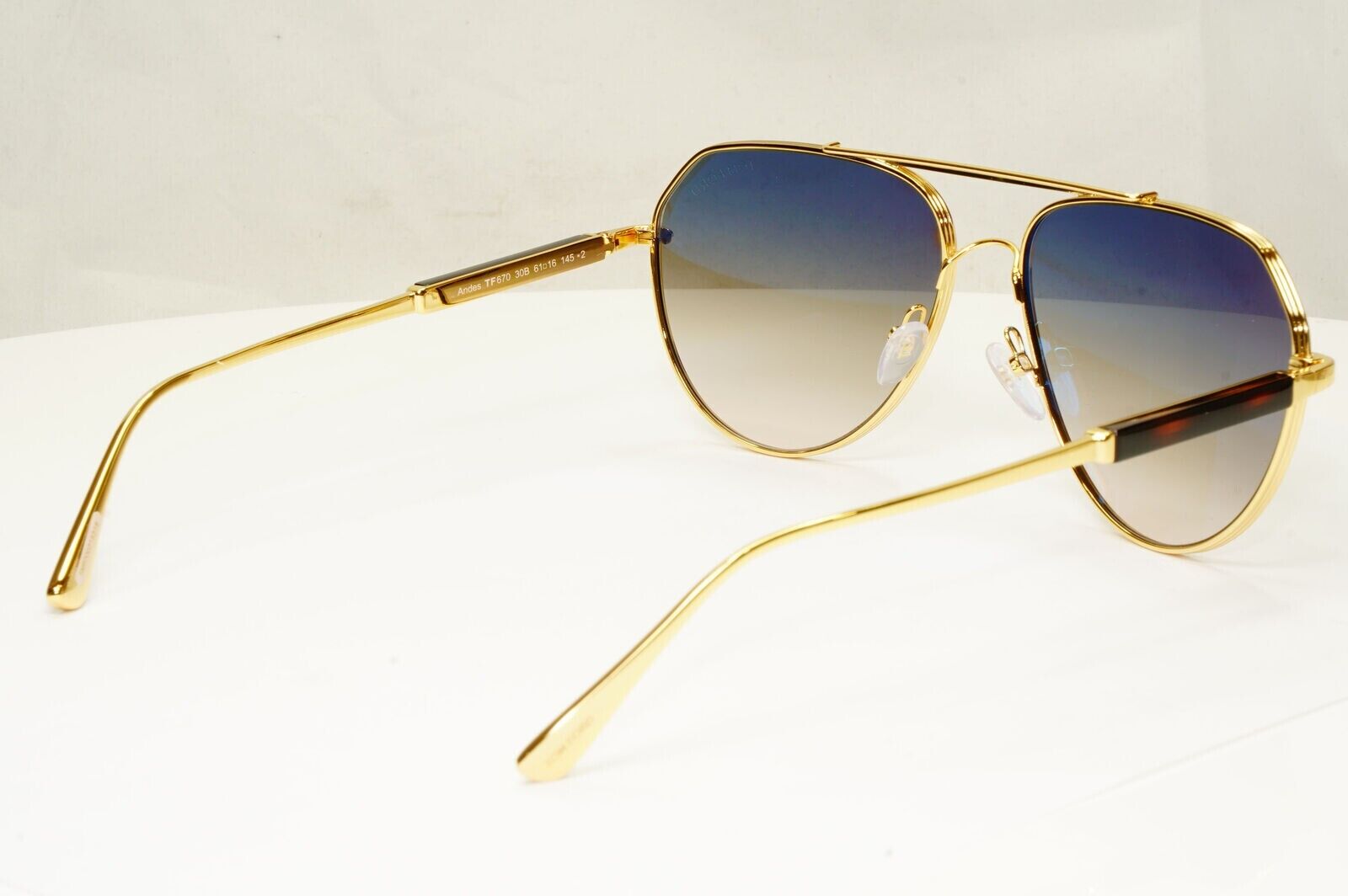 Tom Ford Sunglasses Gold Pilot Metal Brown Andes FT0670 TF 670 30B [b] 38157