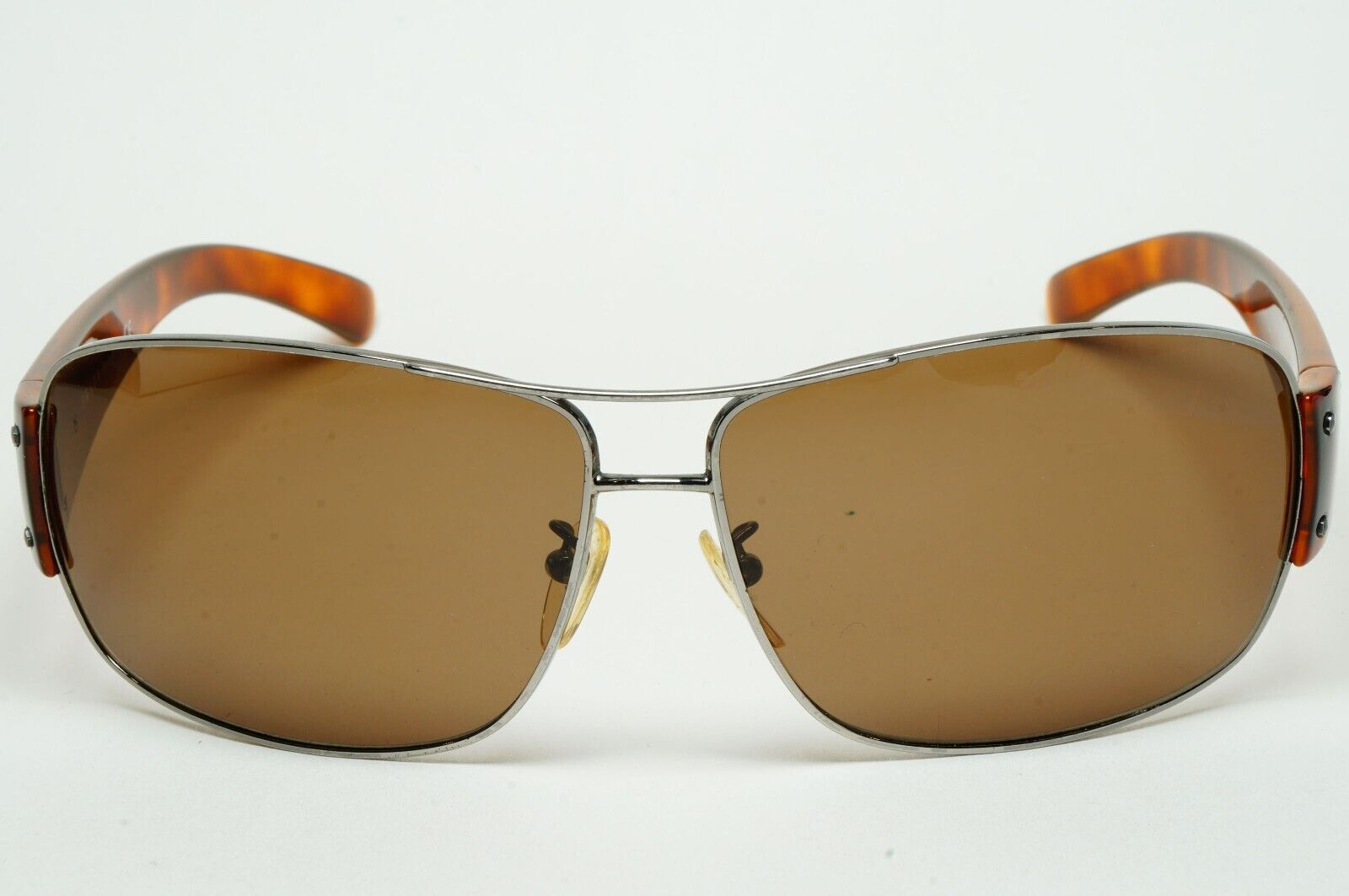 Prada Sunglasses 2005 Vintage Brown Pilot Wrap PR61GS SPR 61G 5AV-5G1 310125