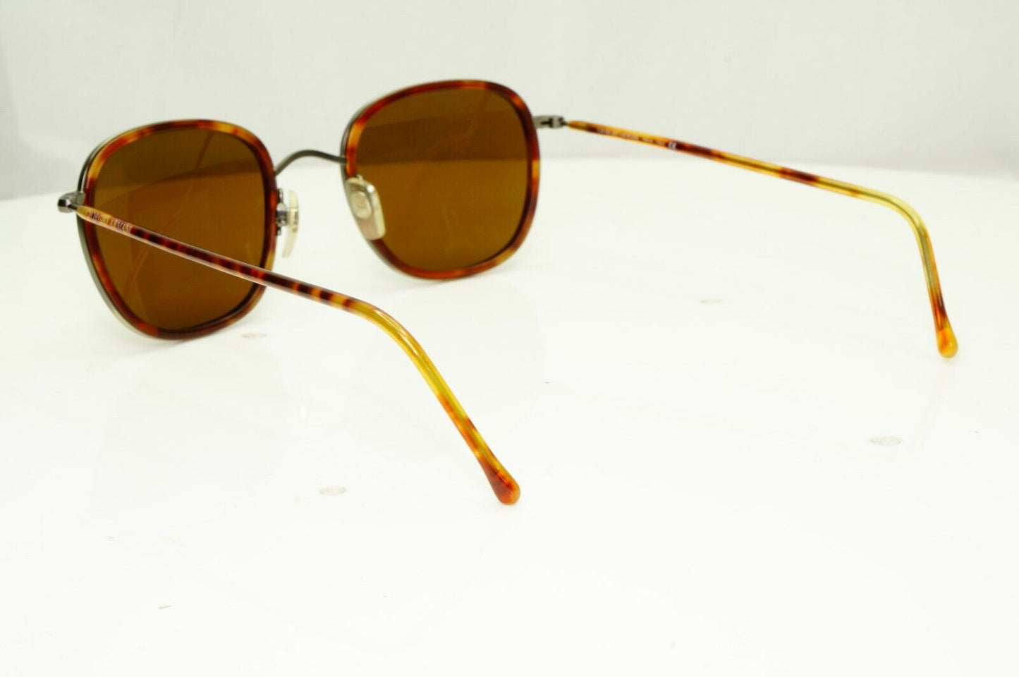 Giorgio Armani 1997 Vintage Sunglasses Brown Tortoise Square Glass Lens 649 943