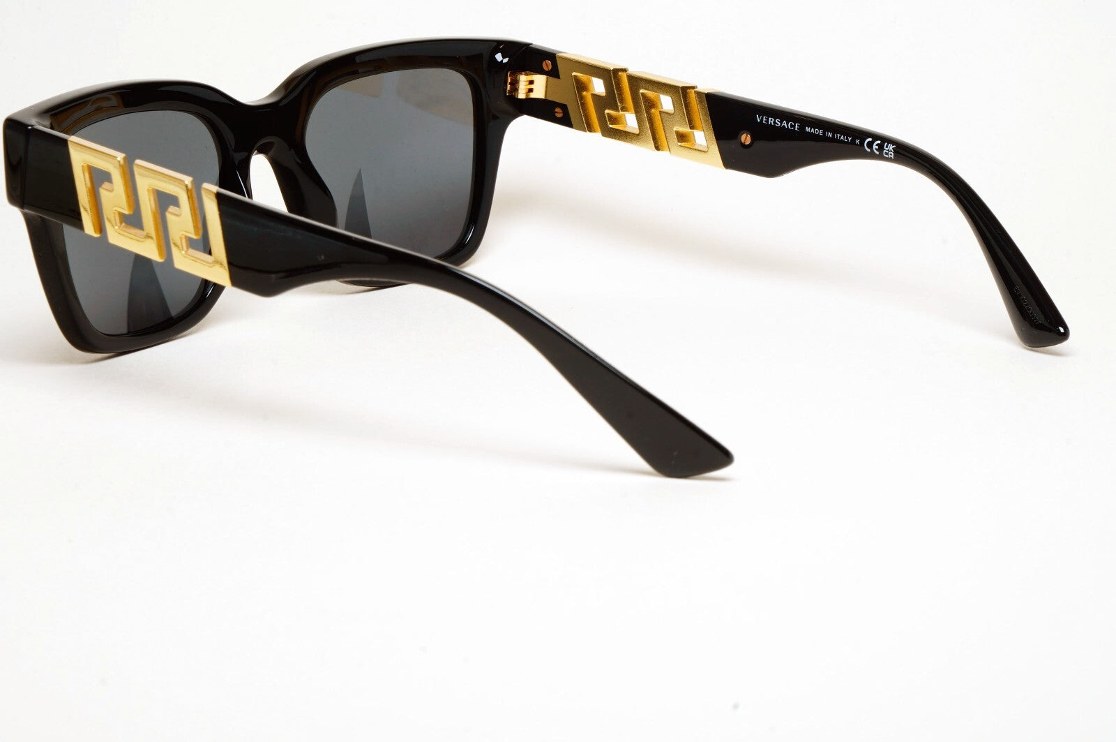 Versace Sunglasses Black Gold Meander Square MOD VE 4421 GB1/87 52mm