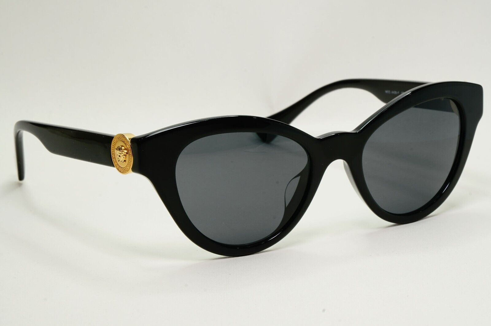 Versace Sunglasses Black Gold Medusa Glossy Cat Eye MOD 4435-F GB1/87 52mm