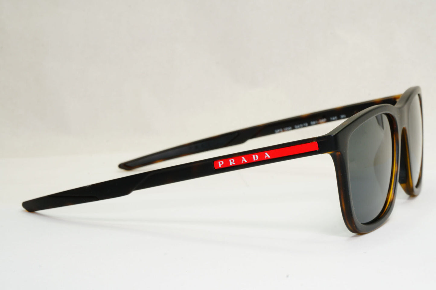 Prada Sunglasses Dark Brown Tortoiseshell Square Grey PS10WS SPS 10W 581-06F