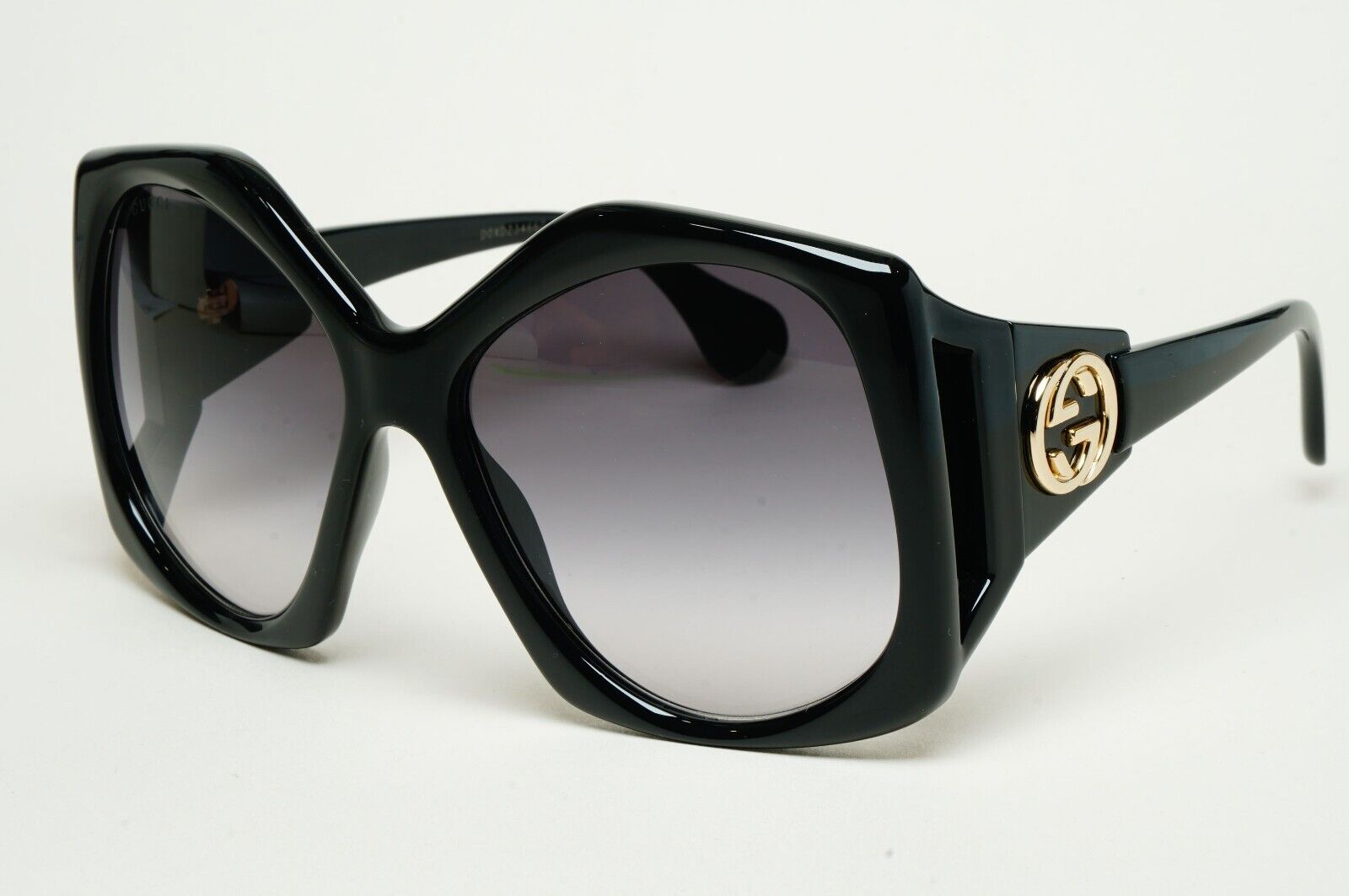 Gucci Sunglasses 2021 Oversized Black Grey Gold Large Square GG0875S 001 070125