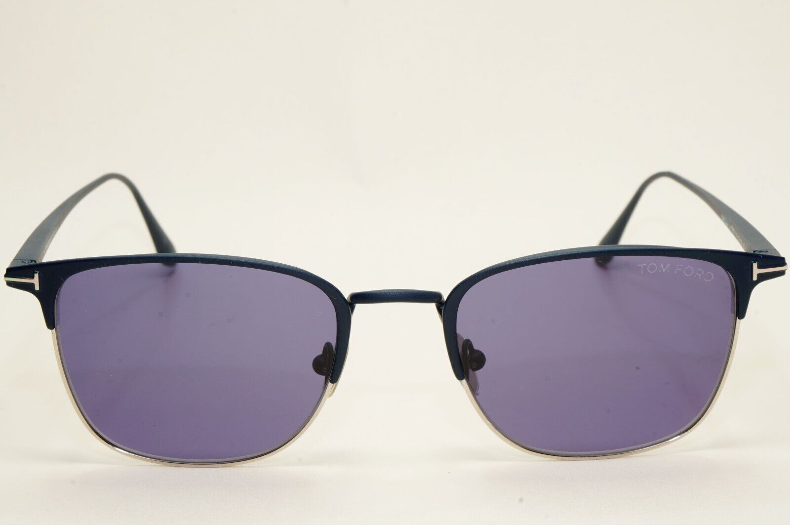 Tom Ford Sunglasses Dark Blue Gold Metal Square Liv FT0851 TF 851 91V 52mm
