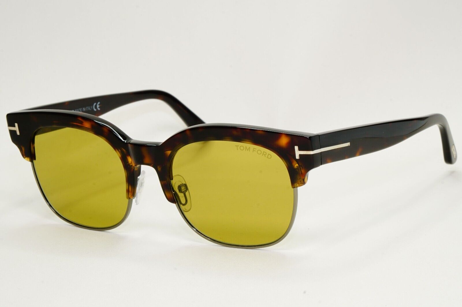 Tom Ford Sunglasses Harry-02 Glass Lens Brown Green Square FT0597 TF 597 52N