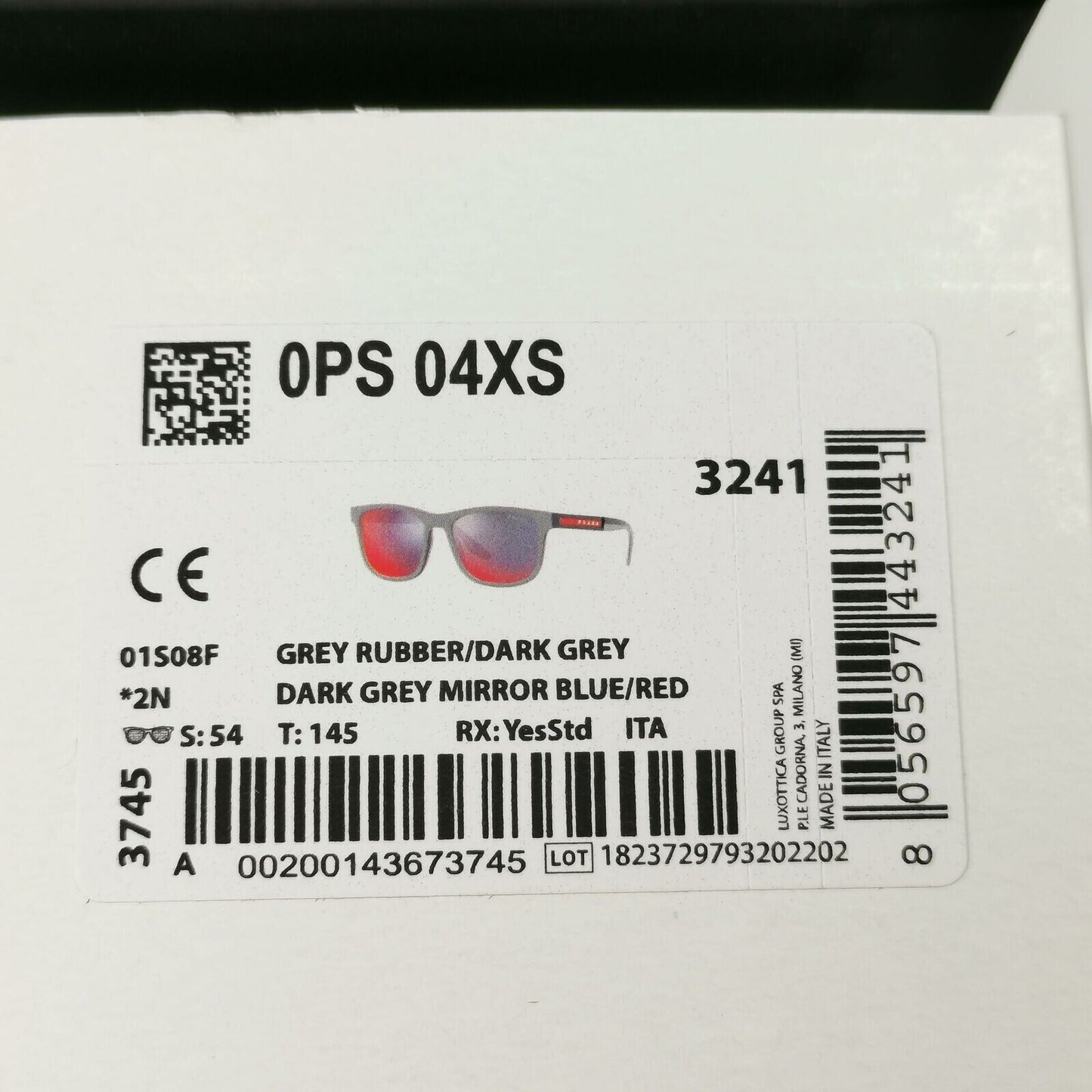Prada Sunglasses Grey Mirror Red Blue Orange PS04XS SPS 04X 01S-08F [B] 39723