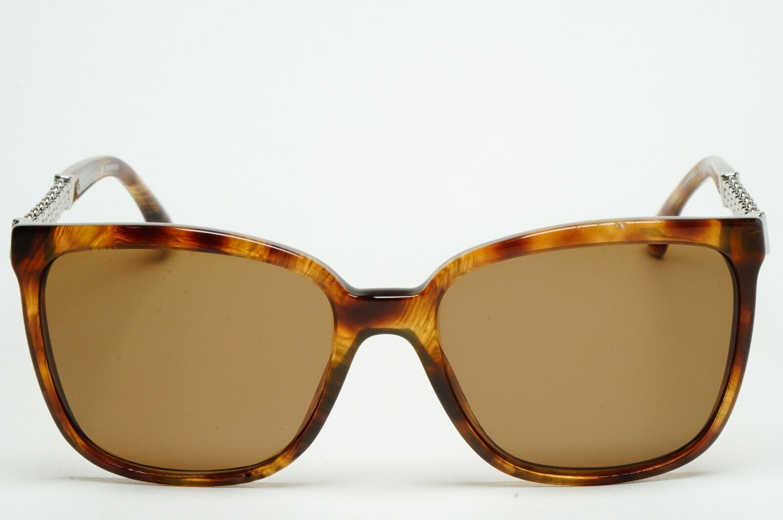 Chanel Sunglasses Chain Brown Tortoise Silver Square 5325 c.1525 54mm 261124