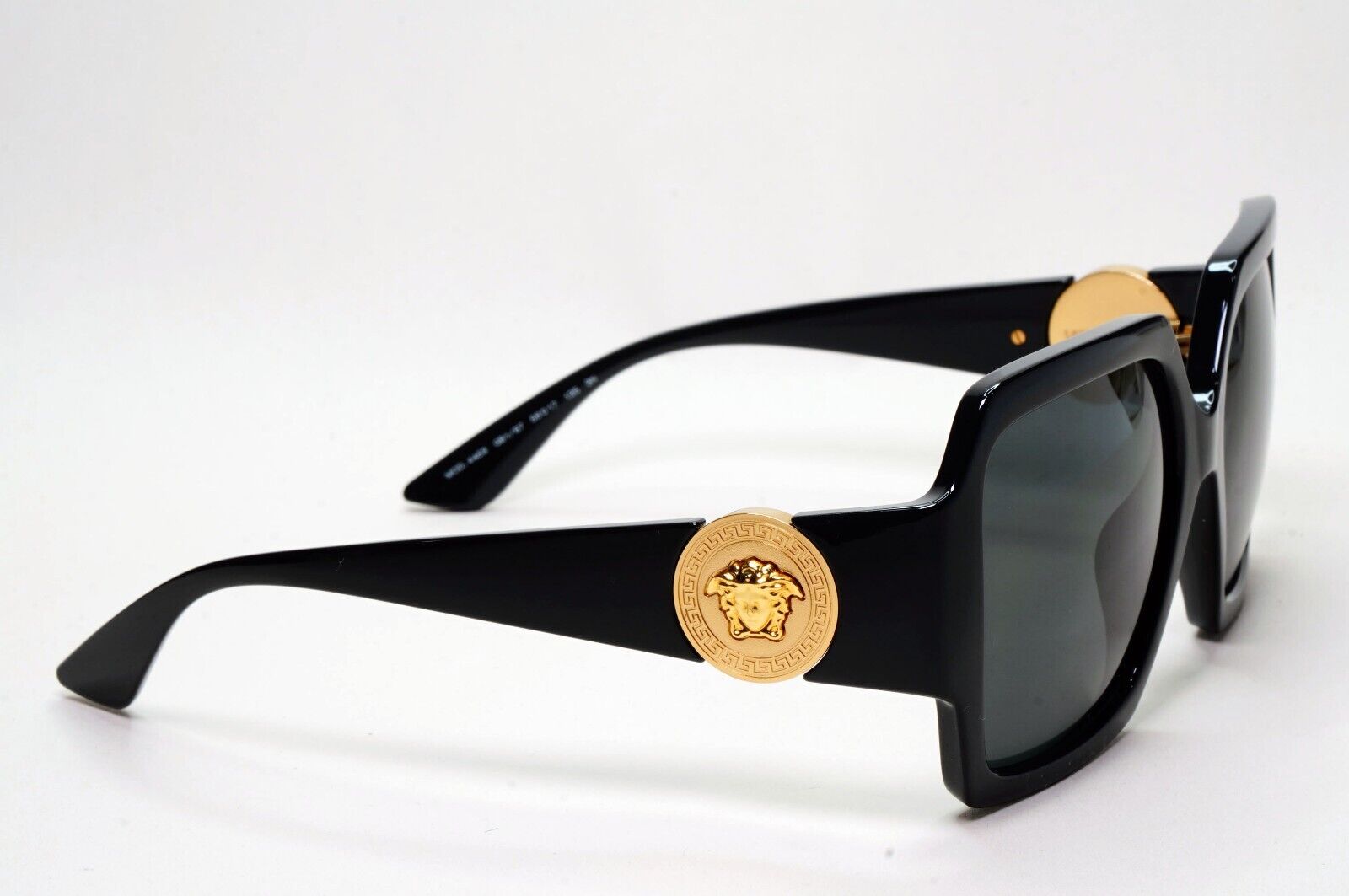 Versace Sunglasses Black Oversized Square Gold Medusa Large MOD VE 4453 GB1/87