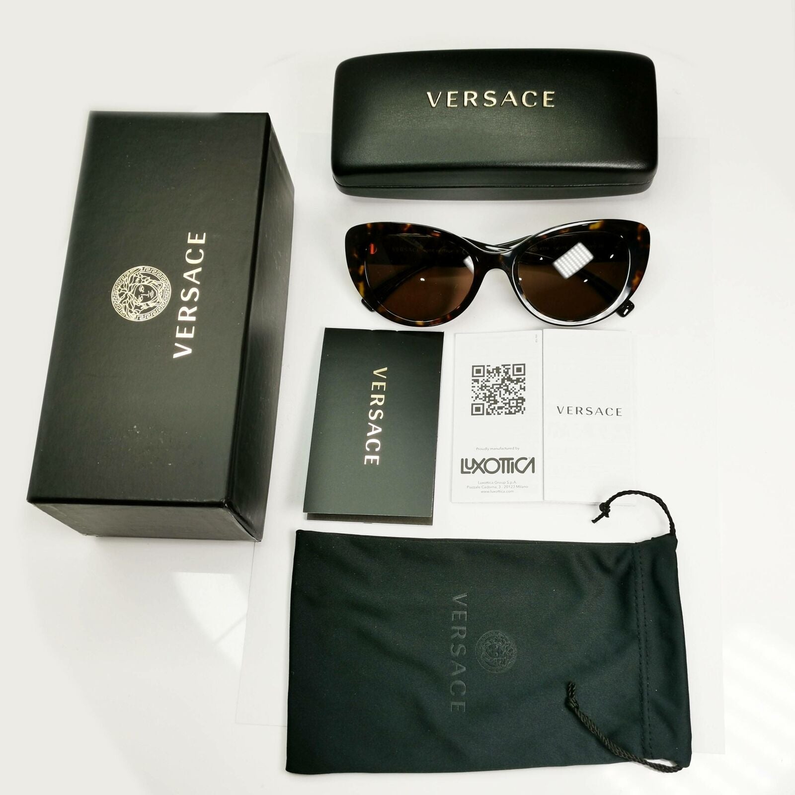 Versace Womens Brown Sunglasses Square Havana Tortoiseshell MOD 4378 108/73