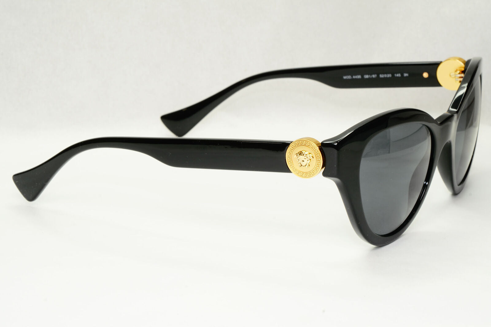 Versace Sunglasses Black Gold Cat Eye Medusa MOD VE 4435 GB1/87 52mm