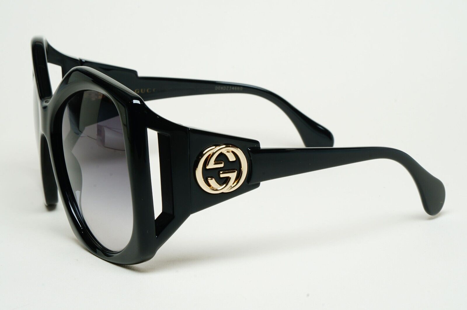 Gucci Sunglasses 2021 Oversized Black Grey Gold Large Square GG0875S 001 070125