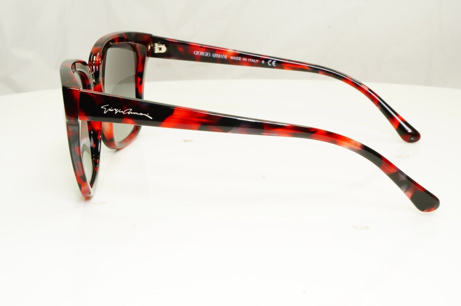 Giorgio Armani Sunglasses Black Red Marble Grey Square AR 8106 5654/11 110823