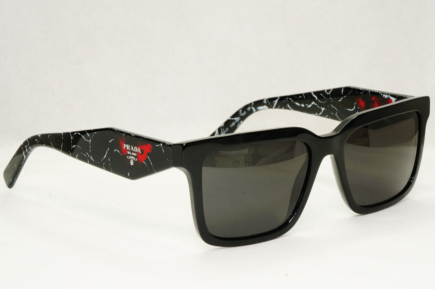 Prada Sunglasses Symbole Triangle Black Marble Square PR27YS SPR 27Y 1AB-08N