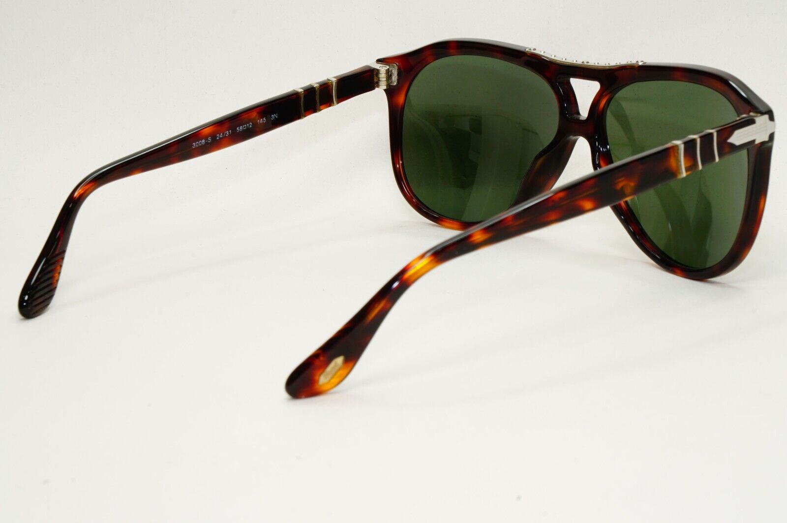 Persol Sunglasses 2011 Roadster Brown Tortoise Green Square 3008-S 24/31 58mm