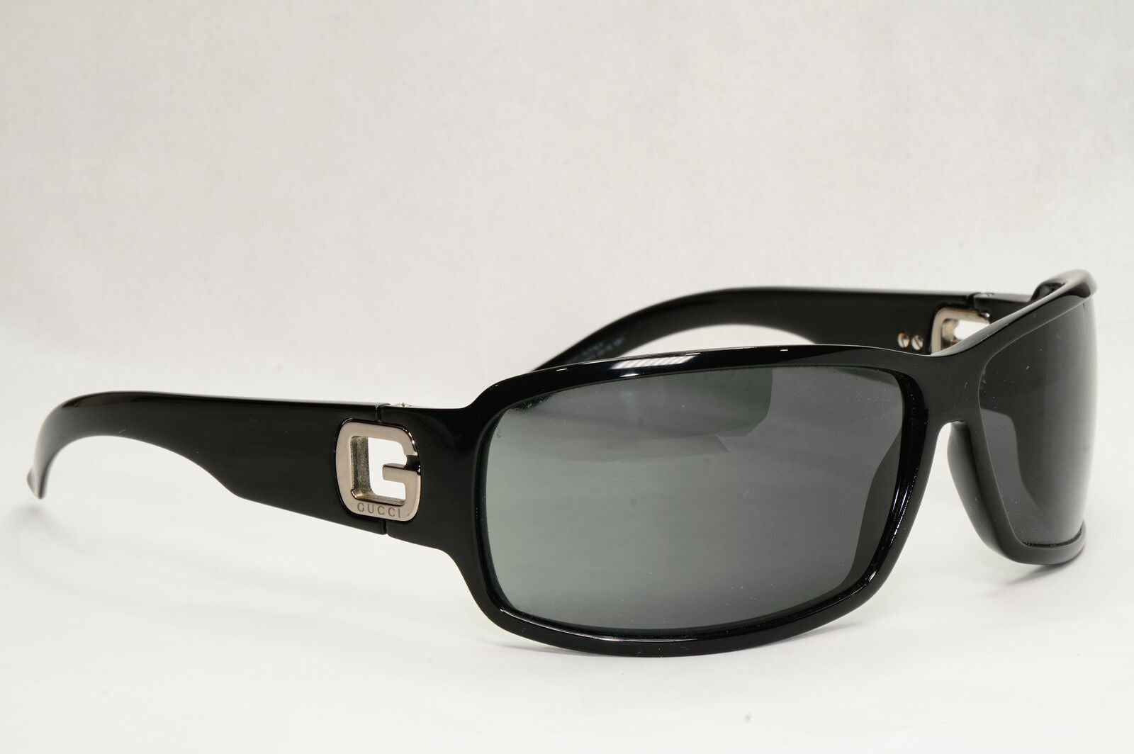 Gucci Sunglasses 2007 Vintage Black Wrap Grey Retro GG 1583/S D28P9 210124