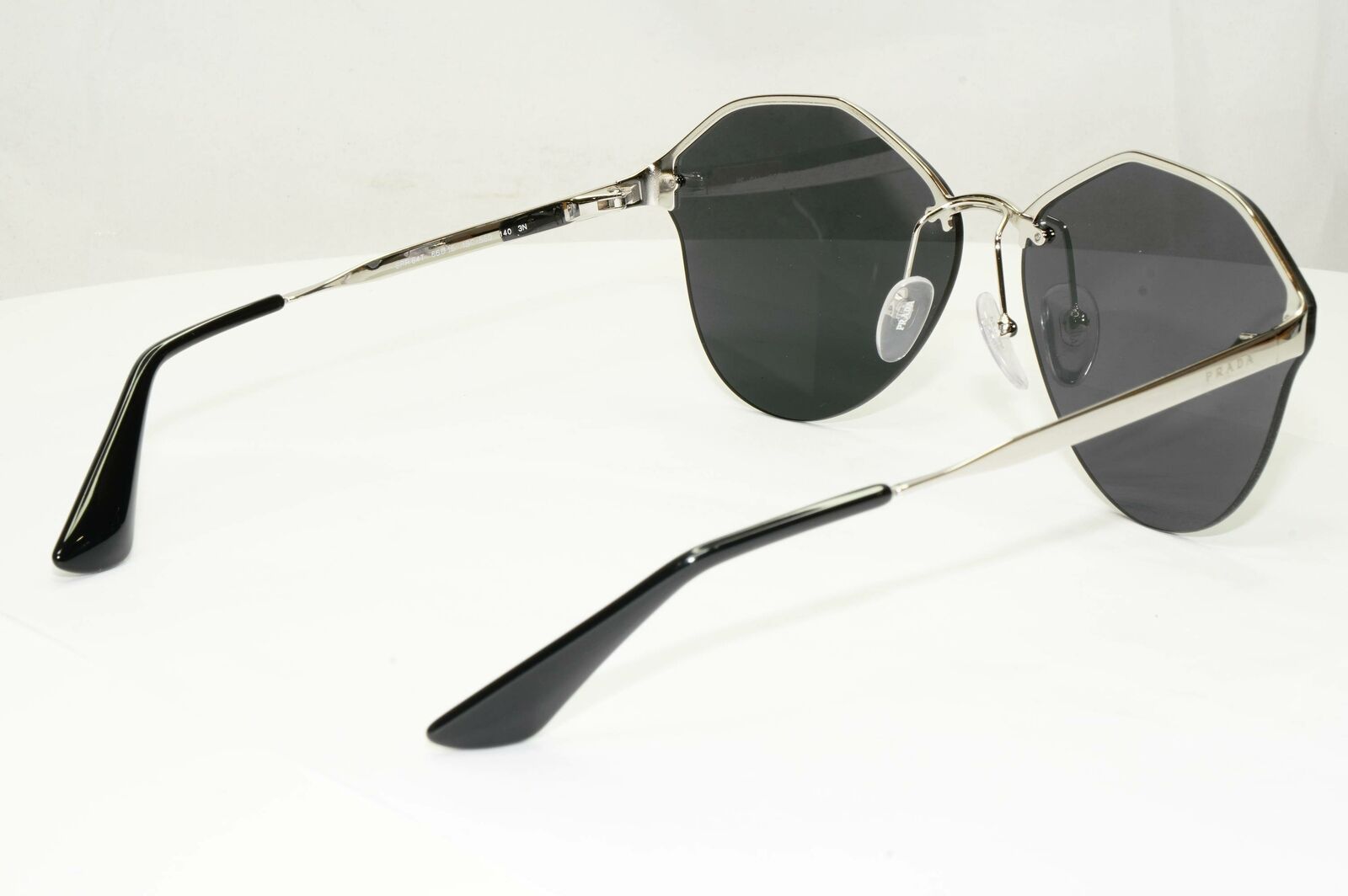 Authentic Prada Womens Cinema Collection Sunglasses Black Silver SPR 64T 1BC-5S0