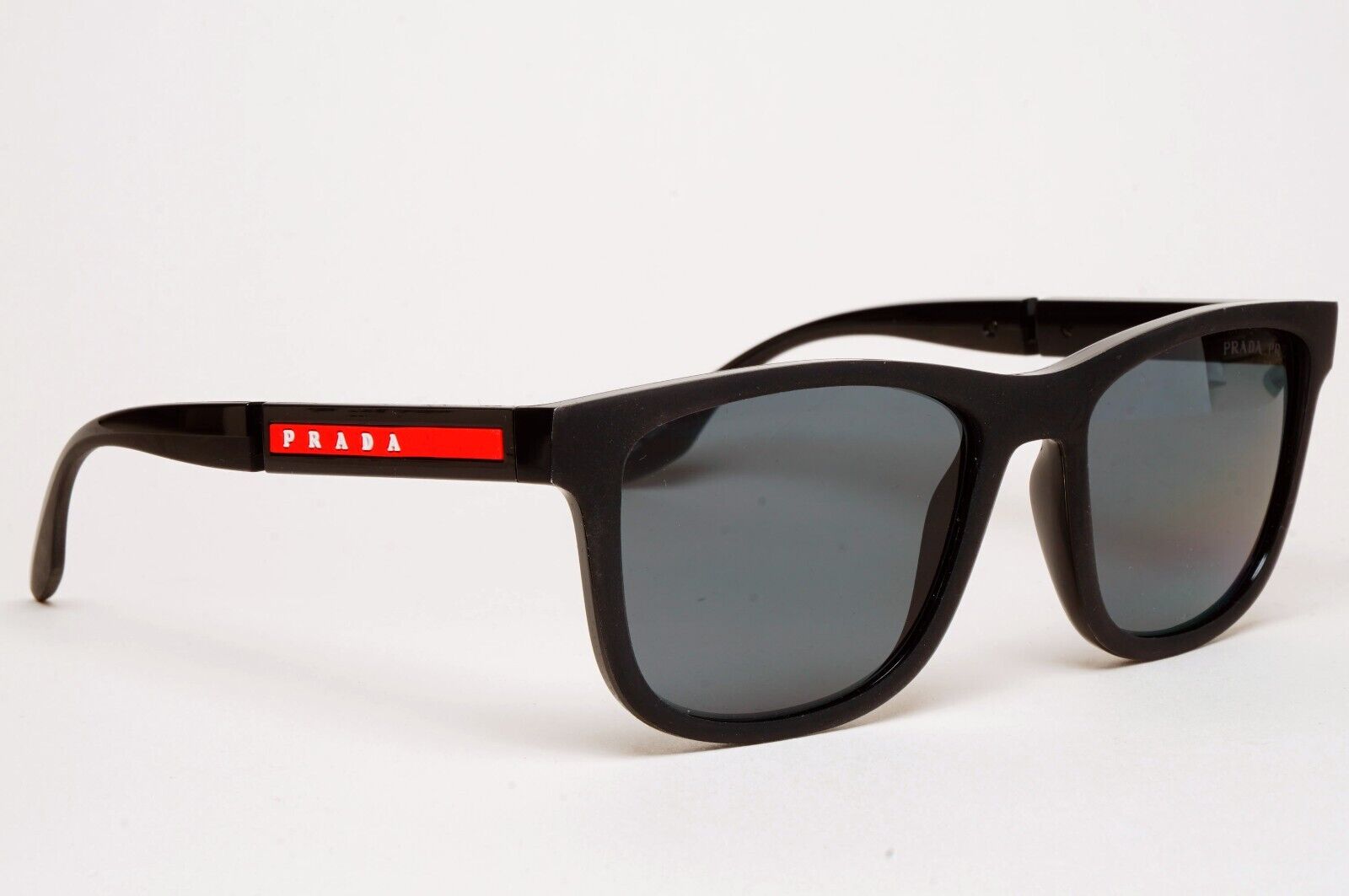 Prada Sunglasses Polarized Black Dark Grey Square PS04XS SPS 04X DG0-02G