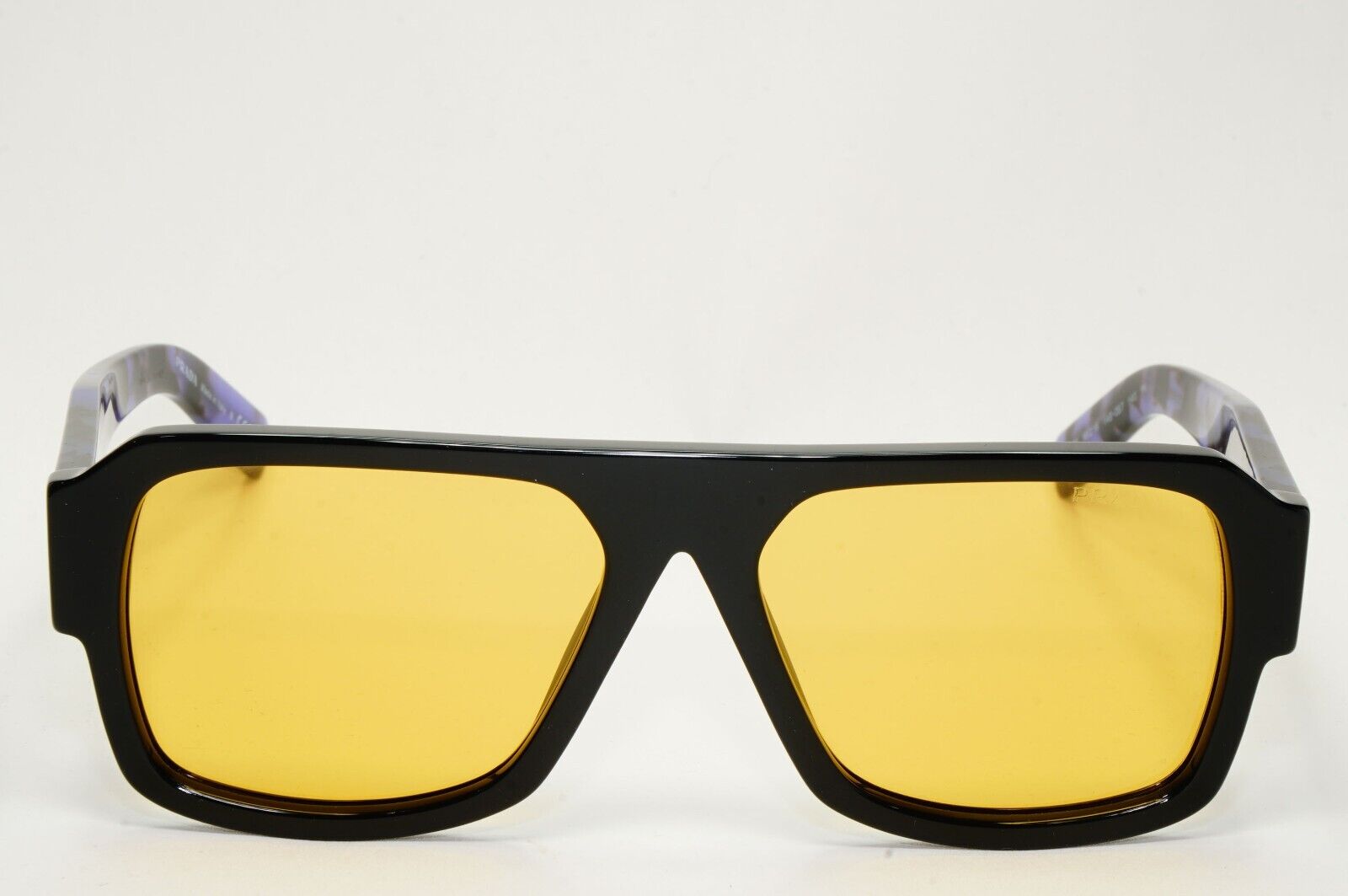 Prada Sunglasses Symbole Square Black Yellow Violet Marble PR22YS SPR 22Y 1AB0B7